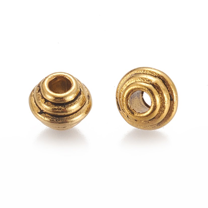 Ékszer fém elválasztó - régi arany, 5x6,5x2,5 mm