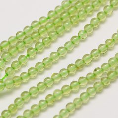 Natürlicher Olivin - Perlen, grün, 2 mm