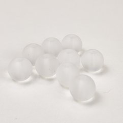 Matt üveggyöngyök - 8 mm, fehér