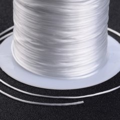 Elasztikus lycra - ø 0,8mm, 10 m, fehér, 1 db
