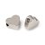 Sárgaréz szívalakú elválasztó - platina 6.5x6.5x3mm