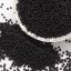 6/0 sklenené rokajlové korálky black - matné - 50g