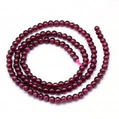 Natürlicher Granat - Perlen, braun, Klasse A, 3 mm