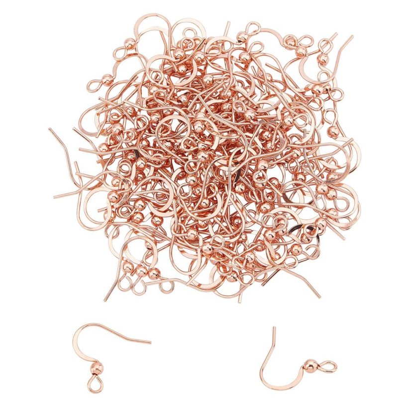 Afroháčky z 304 ocele, rosegold, 16x16-19x3 mm