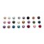 Perleťové skleněné korálky - 24 barev, set 6 mm