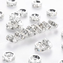 Strassz gömbölyű strasszokkal - átlátszó 8x3mm