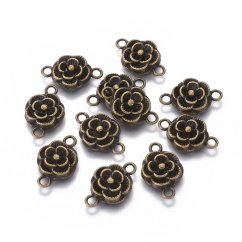 Medzidiel kvetinka bronzová 12x12x3,5mm