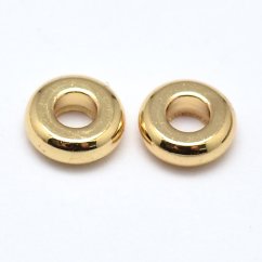 Mosadzný oddeľovač 5x2 mm, plochý, zlatý, prievlak 2 mm