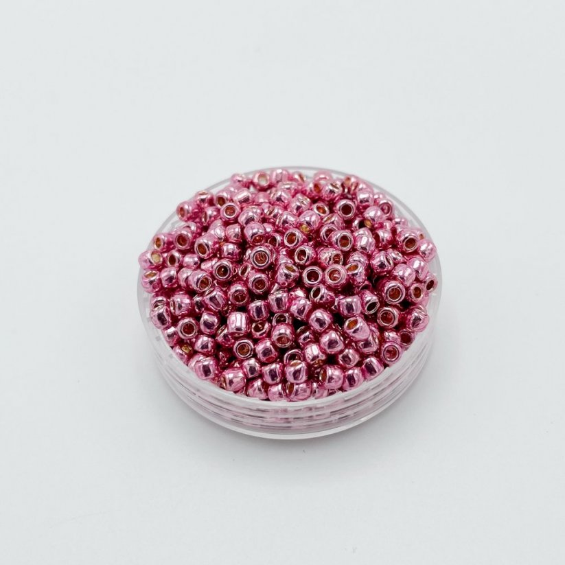 TOHO Round, 8/0, PF553, PermaFinish - Galvanized Pink Lilac, rokajlové korálky