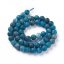 Natürlicher Apatit - Perlen, matt, blau, 6 mm