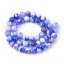 Natürlicher Feuerachat - Perlen, blau, 8 mm