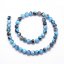 Natürlicher Feuerachat - Perlen, geschliffen, blau-braun, 8 mm