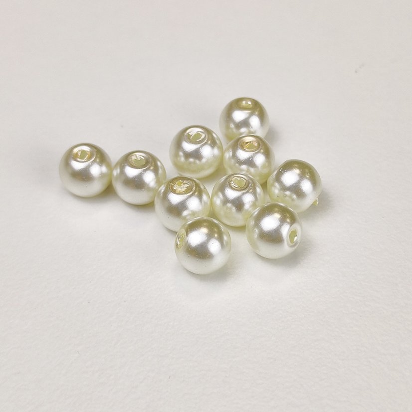 Gyöngyhatású üveggyöngyök - 6mm, gyöngyház