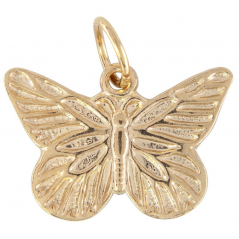 Přívěsek motýlek, zlatý, 15x11 mm, gold filled