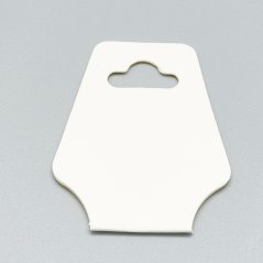 Papírová karta pro vystavení šperků - bílá, 95x37 mm