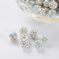 Shamballa golyó 8x8 mm, menet 1 mm, angyali aura