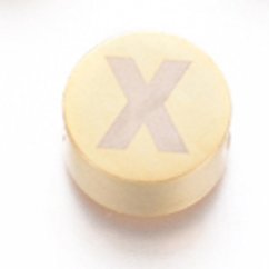 Acél elválasztó, X betű, arany, 10x4,5 mm