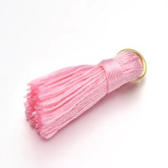 Hot pink střapec 27~30x15mm s propojovacím kroužkem 4mm