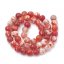 Geknackter Naturachat - Perlen, rot, 6 mm