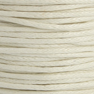 Gewachster Baumwollfaden, 24,5 m - 1 mm, weiß