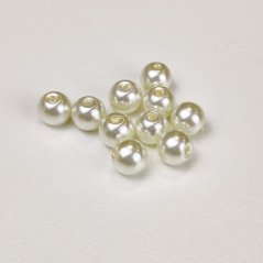 Glasperlen mit Perlmuttereffekt - 6 mm, perl­mut­tern
