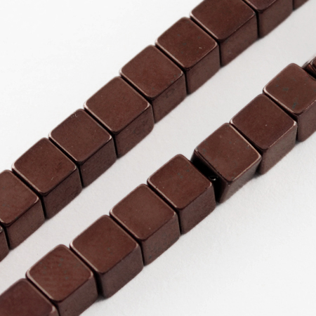 Syntetický hematit, nemagnetický - korálky, měděné, 2x2 mm