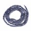 Természetes zafír - gyöngyök, kék. köszörült, 2 mm