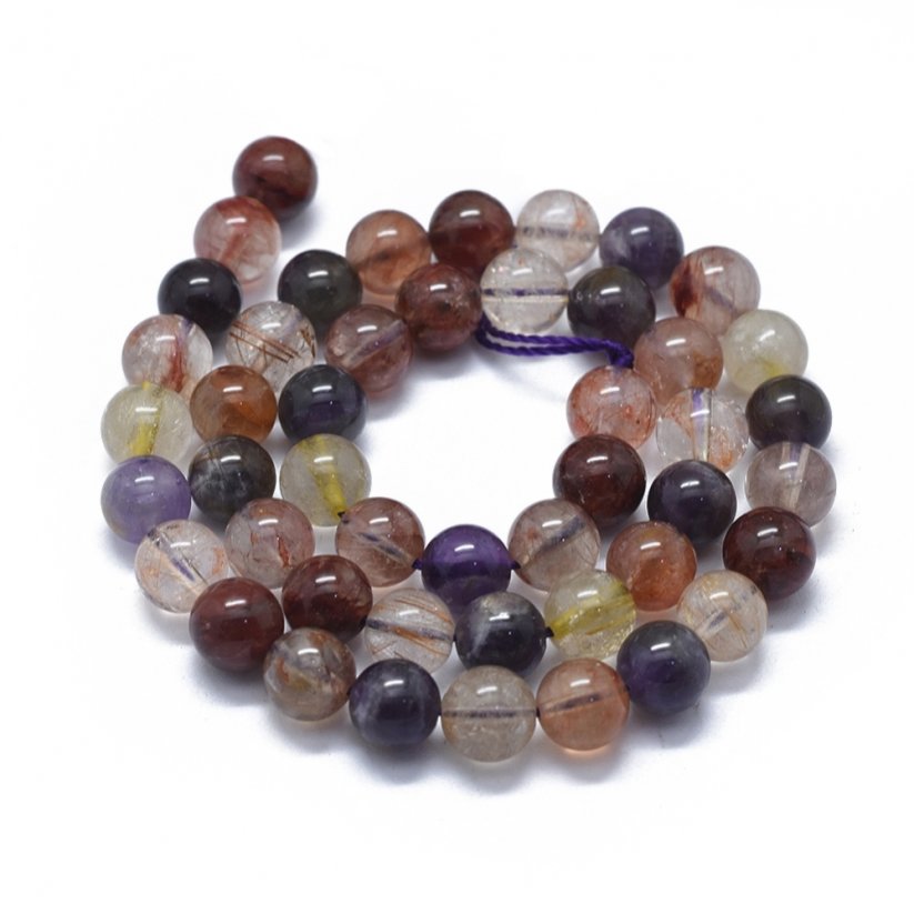 Natürlicher Auralit - Perlen, mehrfarbig, 8 mm