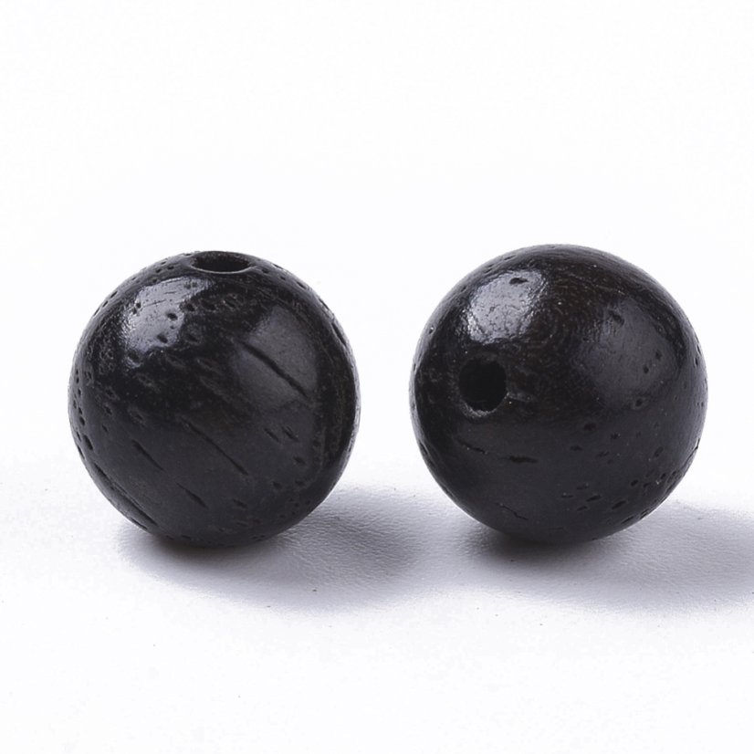 Dřevěné korálky 8 mm, černé