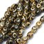Naturachat - Tibetische ovale Dzi Perlen, braun-schwarz, 12~14x8~10mm