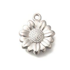 Přívěsek z nerezové oceli 304,"Květina", 18 × 15,5 × 4 mm