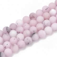 Természetes jáspis - gyöngyök, cseresznyevirág, matt, rózsaszín, 8 mm