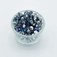 Geschliffene feuerpolierte Perlen Blue Star, 6 mm