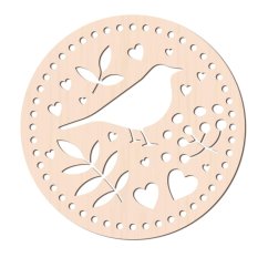 Fa alap kosárhoz, madár, 200x6 mm