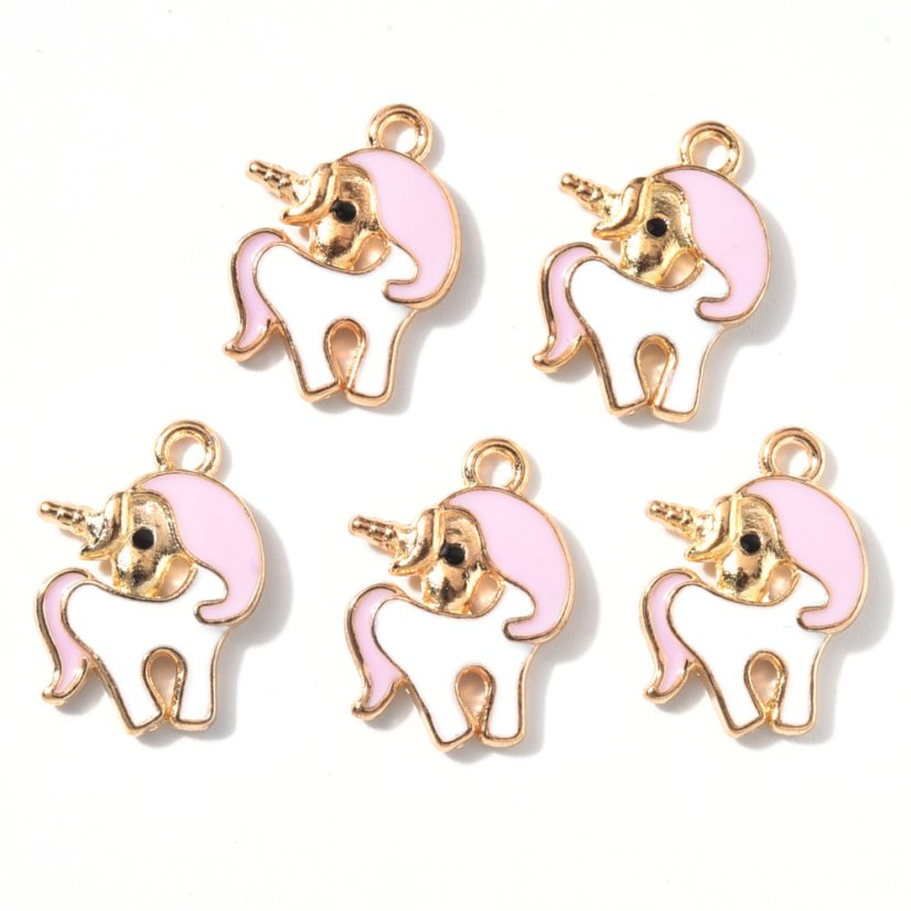 Fém medál, egyszarvú, 20x15x3,5 mm