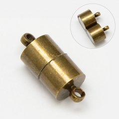 Magnetischer Verschluss aus Messing, bronzefarbig, 16x6 mm