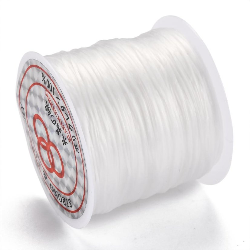 Elasztikus lycra - ø 0,8mm, 60 m, fehér, 1 db
