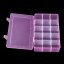 Műanyag gyöngykötő - állítható, 15 rekeszes, rózsaszín, 27,5x16,5x5,7 cm