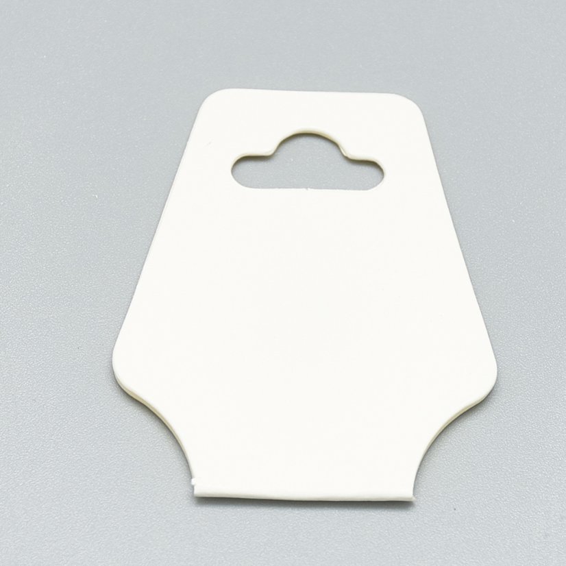 Papírkártya ékszerkiállításához - fehér, 95x37 mm