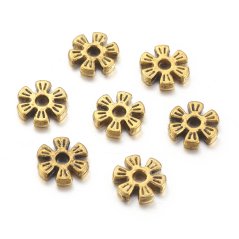 Kovový oddeľovač "kvetinka" zlatá 8x8x2mm