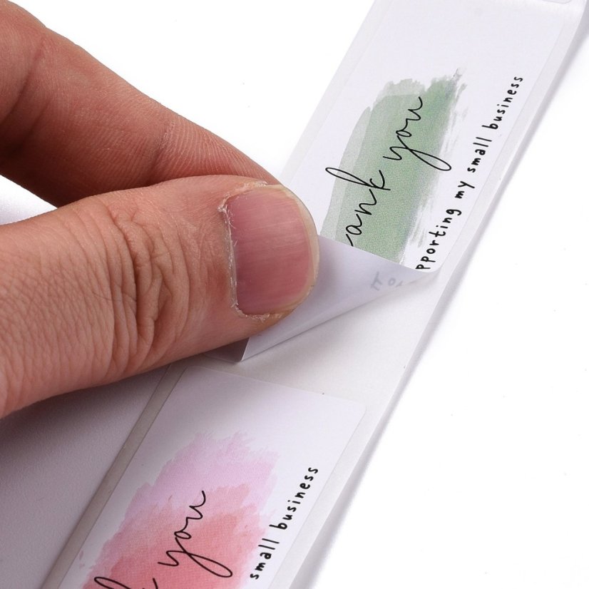 Nálepka "Thank you", vícebarevná, 75x25 mm