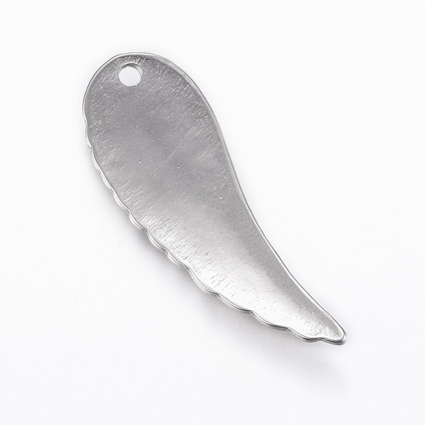 Přívěsek z nerezové oceli 304,"Křídla",  31.5x11x1.5mm