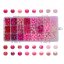 Glasperlen-Mix - 24 Farben, rosa, Set 8 mm