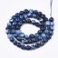 Geknackter Naturachat - Perlen, geschliffen, dunkelblau, 6 mm