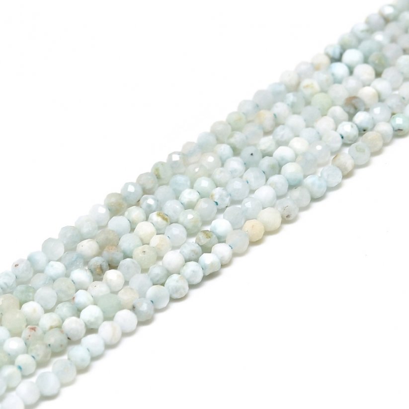 Natur Larimar - Perlen, geschliffen, blau, 2,5 mm