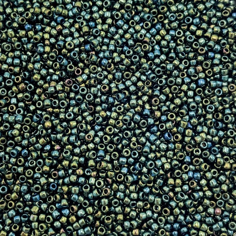 TOHO Round, 8/0, 84, Metallic Iris - Green/Brown, maggyöngyök