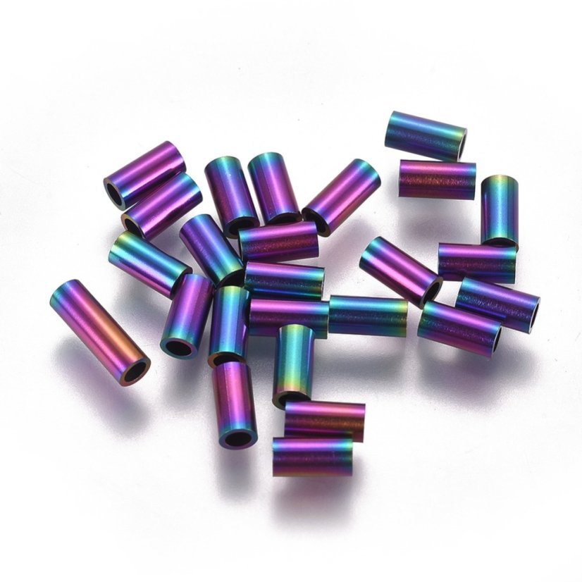 Cső 304-es acélból, többszínű, 6x3 mm