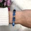Armband aus blauem und schwarzem Achat