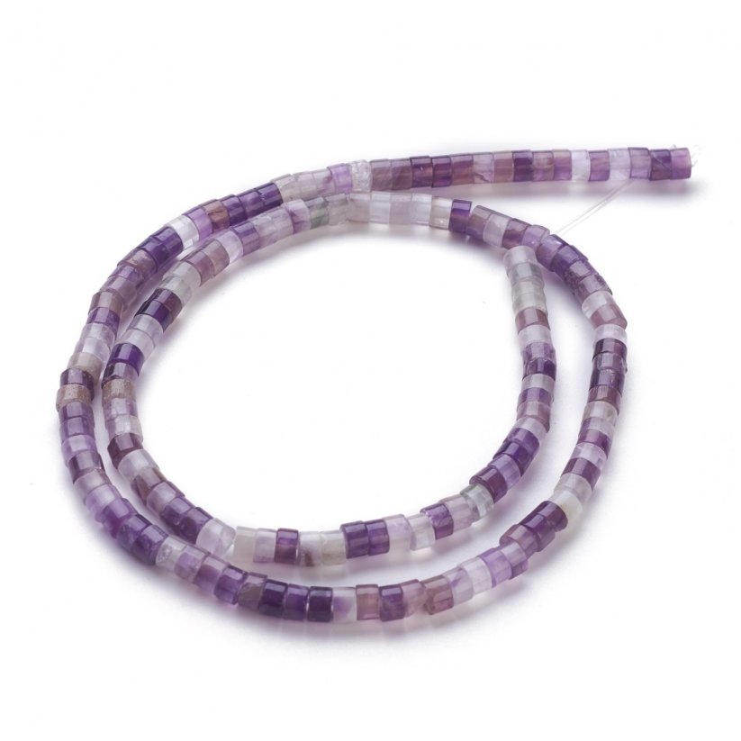Heishi Perlen aus natürlichem Amethyst, 4~4.5x2 mm