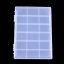 Plastový pořadač na korálky - 18 oddělení, pevný, 28,5x19,5x2,2cm